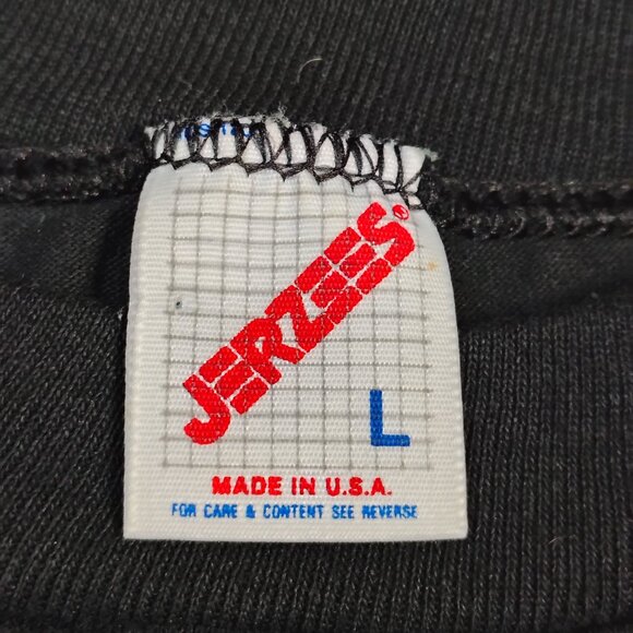 VINTAGE 80s Christmas T-Shirt Size Large Jerzees Single Stitch Handmade Painted - Picture 7 of 11